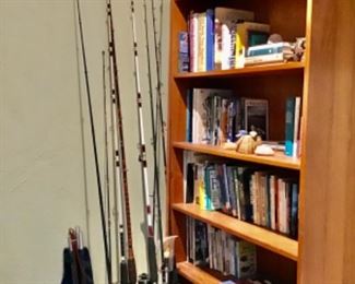 Rods, reels, creel, fishing books