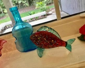 Vintage and Murano glass & bottles