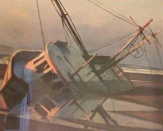 Shipwreck signed print