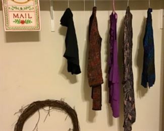 Clothing, grapevine wreath, art, lampshades