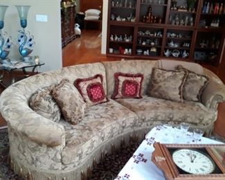 Pair if curved sofas available.  Approximately  8 feet wide. Beautiful condition 