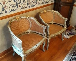 Pair of French style side chairs