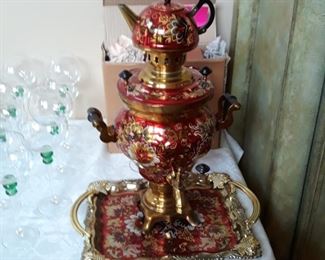 Hand decorated  samovar