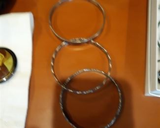 Sterling silver bangles