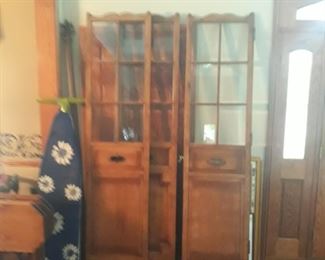 Three panel folding screen. It comes apart in order to move it. Approximately  7 feet tall