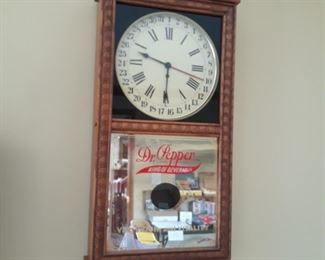 Vintage Dr Pepper, regulator  wall clock 