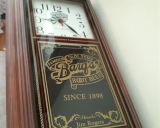 Advertising  Clock Barqs rootbeer