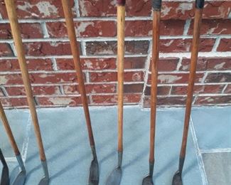 Vintage/antique  golf clubs, wood shaft