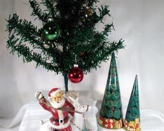 Vintage plastic and wood Christmas Items