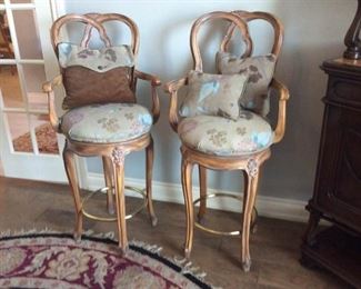 Matching Pair Upholstered Stools