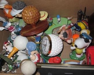 Much misc golf related decor