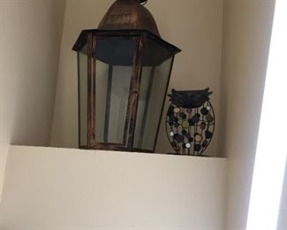 30" Decorative  lantern (owl not for sale)