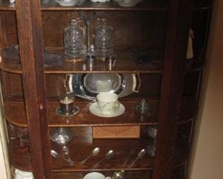 38 x 61 x12 Oval curio