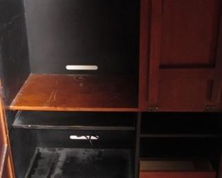 Folding armoire desk