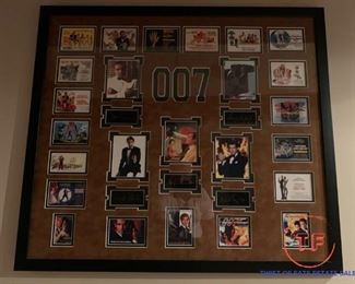 007 Autographed Framed Collage