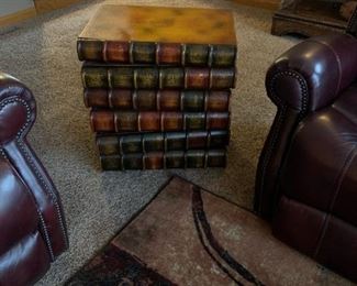 Faux Book Side Table with Drawers