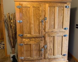 1800's Large Retail OAK Wood Icebox