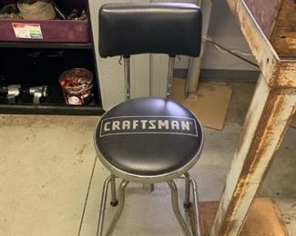 Vintage CRAFTSMAN Garage / Mechanics Adjustable Stool
