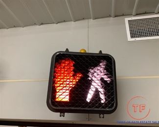 Vintage CROSSWALK Street Light / Sign