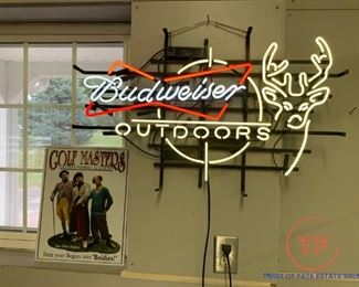 BUDWEISER Outdoors NEON Sign