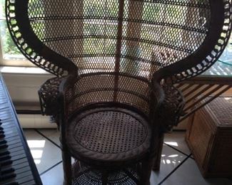 Wicker Peacock Chair