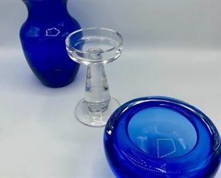 Blue and Clear Glass