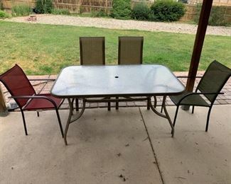 Large Patio Table and Chairs