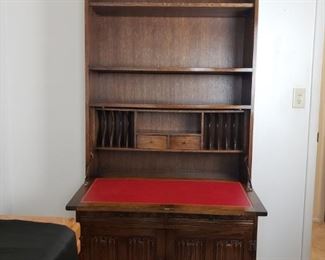 Lock of London Solid Wood Secretary and Bookshelf