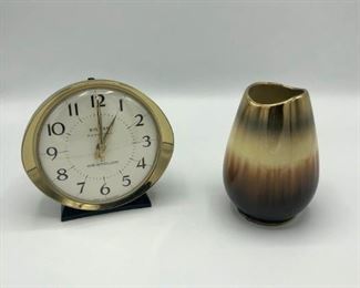 Vintage Big Ben Clock and West Germany Pottery