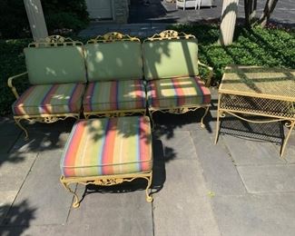 Woodard Briarwood sofa and ottoman - 6' L, 34"H