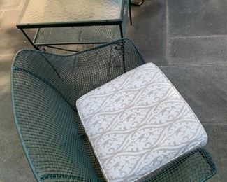 From the season's hottest patio chic brand! Russell Woodard Spring Rocker Armchair - cushions are new. Two available!