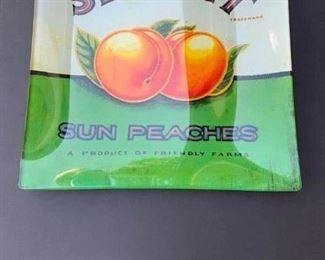 Vintage glass ...can be used as a tray or hung on the wall!  