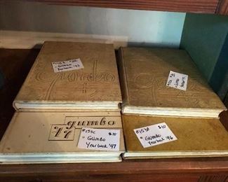 1943 Yearbooks.  Cool photos of soldiers heading to war. 