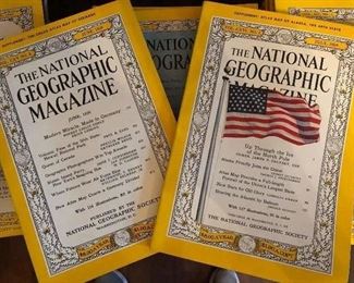 10 sets of National Geographic.  1959 is when they switched to colored photography on the covers. $7.50 per set of 12 (1year), except 1959 which is $12.50 for the set on Sunday!!