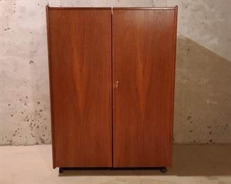 Unique Fold Away tri-part desk...21" deep x 33 " wide x 44.5" tall when closed...when open there is an additional 16" on each side.