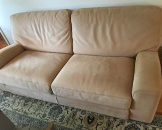 BEAUTIFUL CONDITION IN LIVING ROOM SOFA, LOVESEAT AND CHAIR -ROCHE BOBOIS BY MAURICE VILLENCY PAID $13,000 . THIS IS THE SOFA . 74"W X 35"h 32" D - ALL 3 --$2800.00