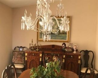 Waterford crystal chandelier will be listed online prior to the sale. https://www.estatesales.net/CA/Marysville/95901/marketplace/26629If those items do not sell they will be included in this sale. Other items in the picture are not included in the sale. SOLD