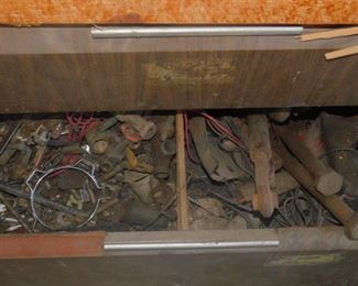 Various nuts bolts and scrap