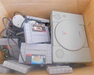 Super Nintendo games and Play station one