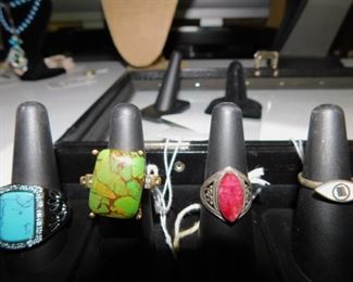 Sterling rings and we want to add that we have over 100 sterling rings of all sizes