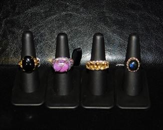 Sterling rings with stones