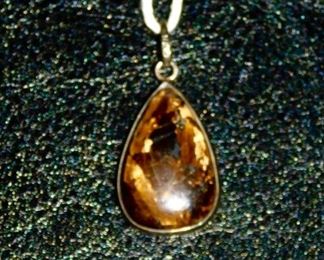 Cats eye sterling necklace