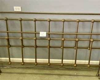 Lot 966. Buy it Now $195.00  King Headboard and Footboard in Antique Brass. 75" W x 52" T and 36" T Footboard Buy it Now  Beautiful Bed.