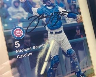 Lot 976. $25.00  Autographed Photo of Cubs Catcher Michael Barrett