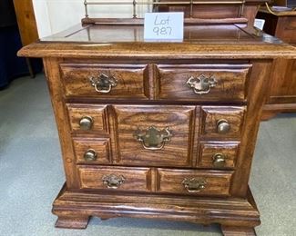Lot 987 Buy it Now $100.00  3 Drawer Side Chest/Night Stand American Style Matches 984, 985, 986 27" W x 17.5" x D 27" T