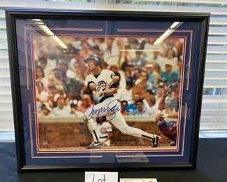 Lot 977 Buy it Now $50.00 Ryne Sandberg Autograph Photo and Cubs Book.  