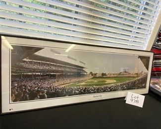 Lot 978. Buy it Now $50.00 "Batter Up".  Wrigley Field Panoramic Photo, Nicely framed   