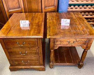 Lots 1006 and 1007 Ethan Allen Side Tables   Asking $175 for 2006 and $225 for lot #1007