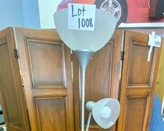 Lot 1008 Buy it Now $45.00 Ikea Lamp with one up light and one adjustable arm. 72" tall