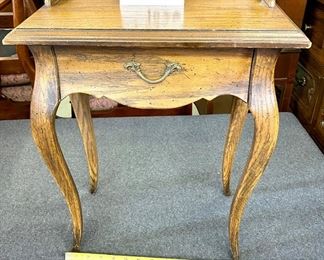 Lot 1026. Buy it Now $95.00 Small Vintage French County Side Table or Small Desk with Drawer by Brandt Furniture. 16" W x 11" D x 21" T